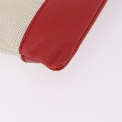 Balenciaga Navy Zip Canvas and Leather, Beige, Canvas, Clutch