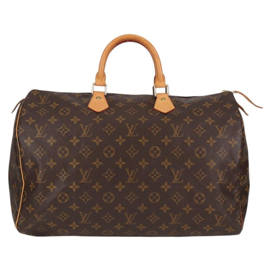 Louis Vuitton Speedy 40, Brown, Canvas, handbag