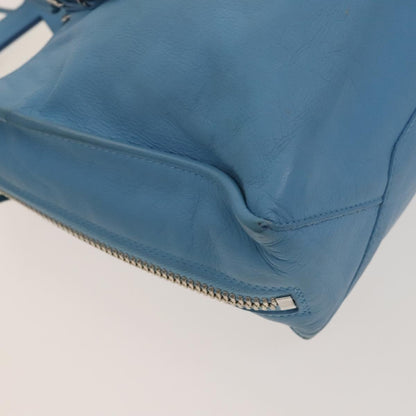 Balenciaga Papier, Blue, Leather, handbag