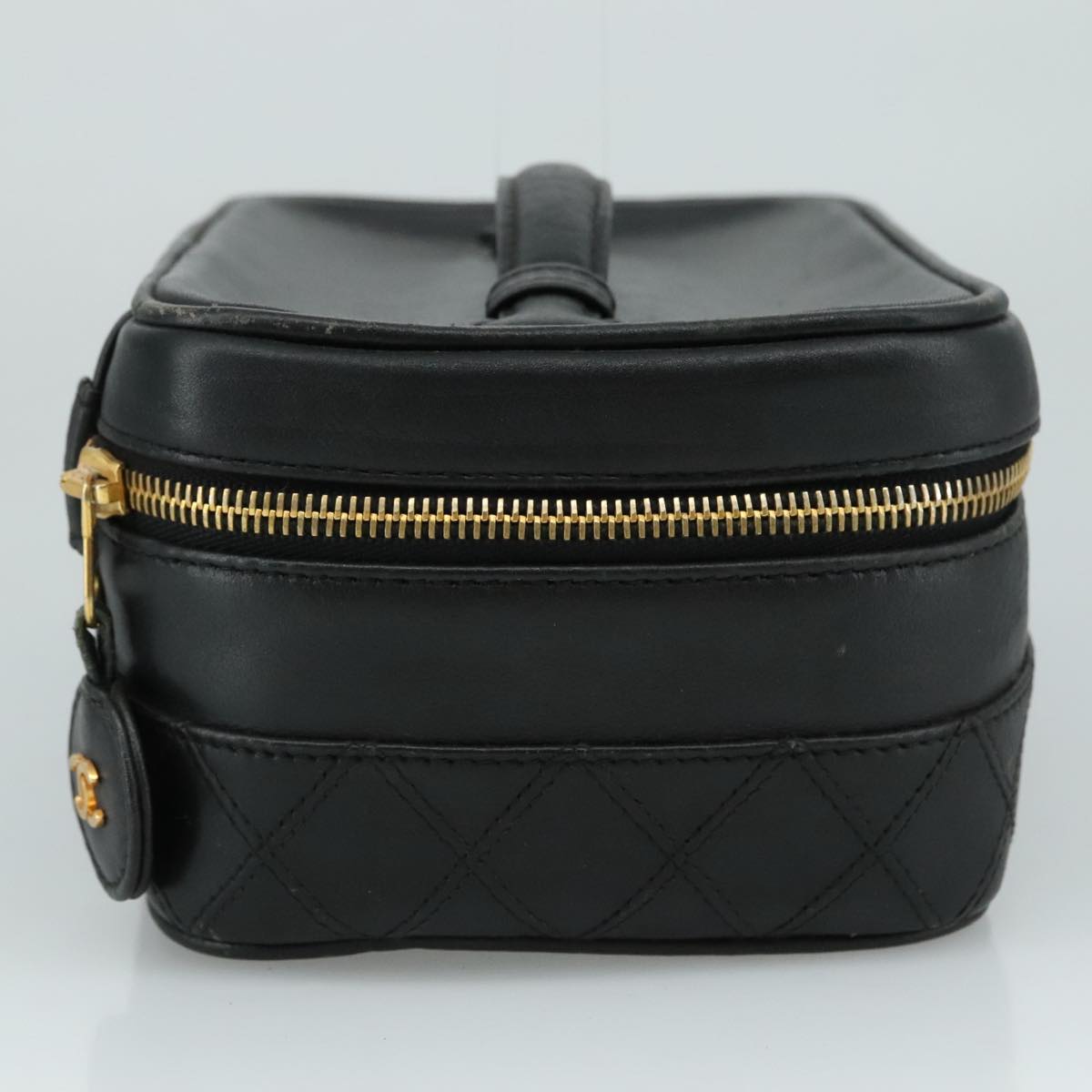 Chanel Vanity, Black, Leather, clutch