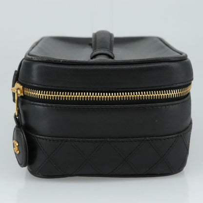 Chanel Vanity, Black, Leather, clutch