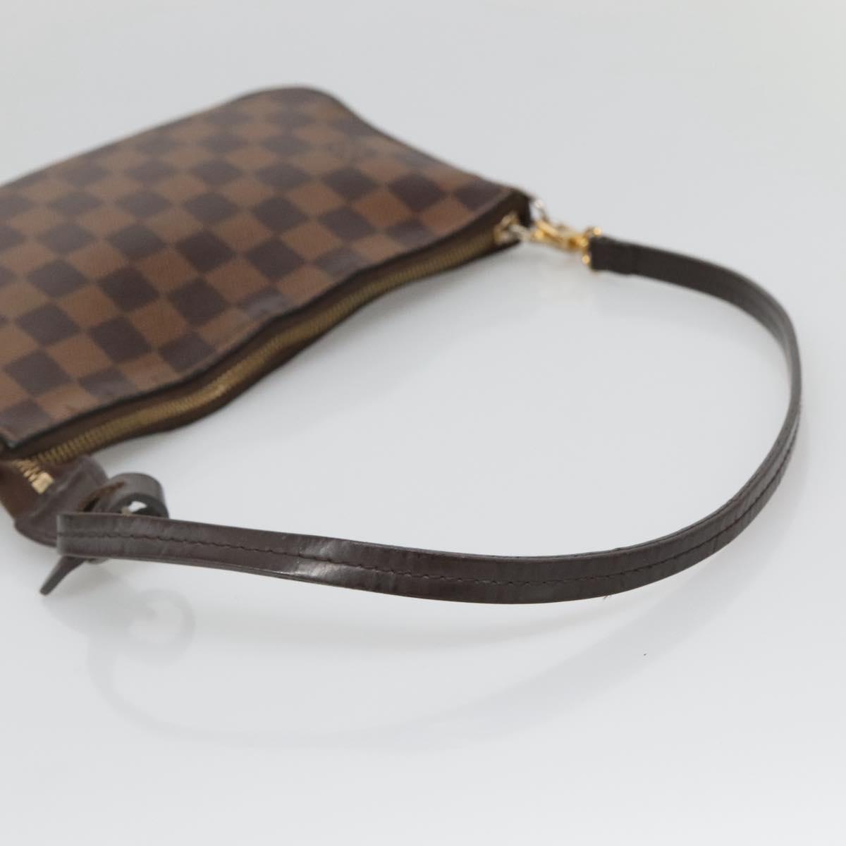 Louis Vuitton Pochette Accessoire, Brown, Canvas, clutch