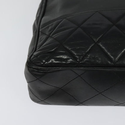 Chanel Vintage Shopping Tote Quilted Lambskin, BLACK, LEATHER, Tote bag
