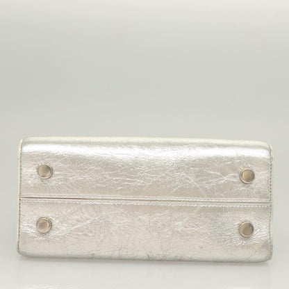Dior Diorever, Silver, Leather, handbag