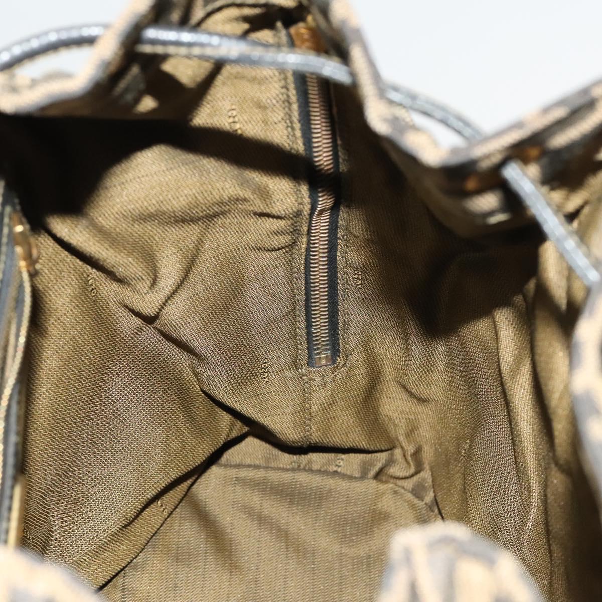 Fendi Zucca, Brown, Canvas, backpack