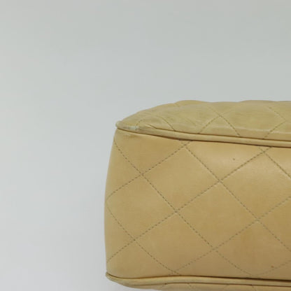 Chanel, Beige, Leather, shoulder