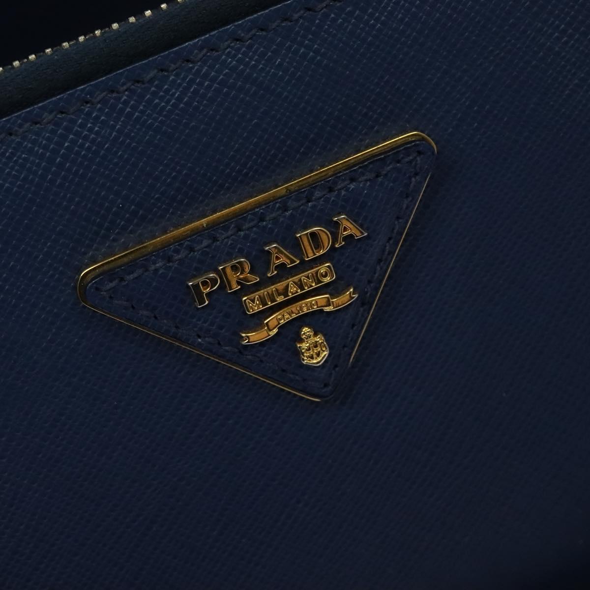 Prada Galleria, Blue, Leather, handbag