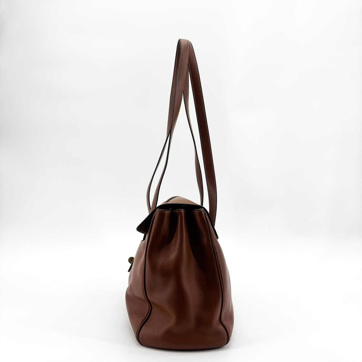 Celine Soft 16 Smooth Calfskin, Brown, Leather, Handbag