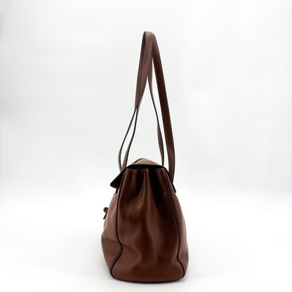 Celine Soft 16 Smooth Calfskin, Brown, Leather, Handbag