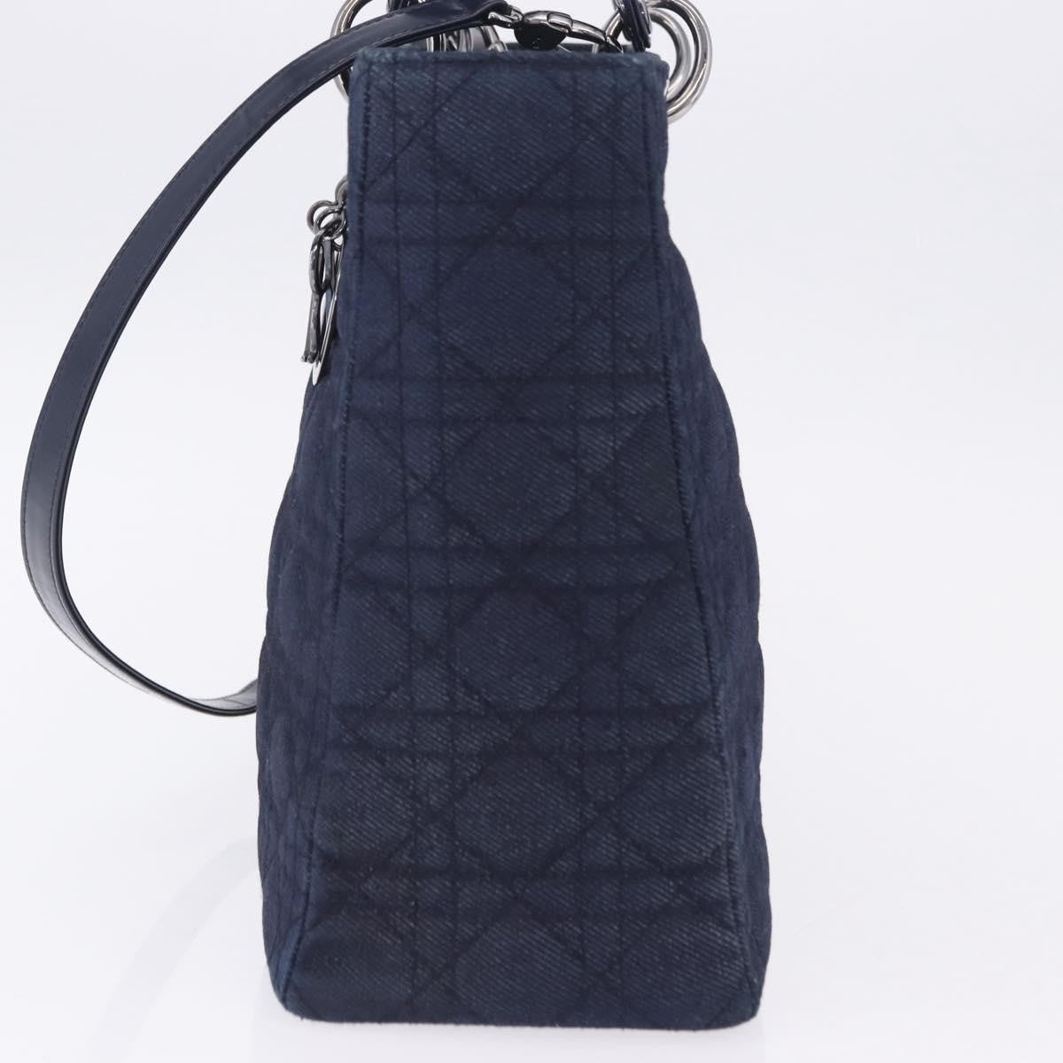 Christian Dior Lady Dior Denim, Blue, Denim, Handbag