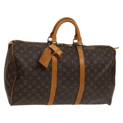 Louis Vuitton Keepall 50, Brown, Canvas, travel