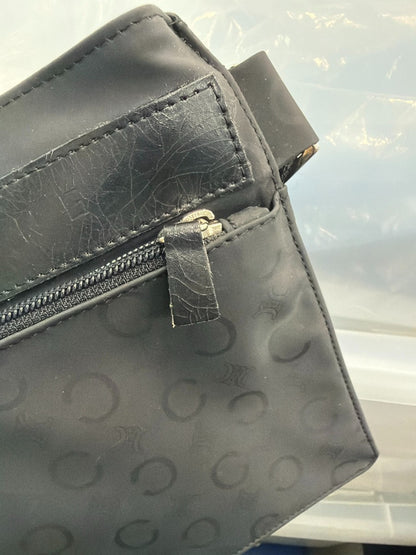 Celine Macadam waist Nylon, Black, Canvas, Backpack