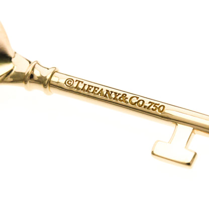 Tiffany & Co. Heart Key Pendant 18K Rose Gold with Diamonds, Gold, Pink Gold, Necklace