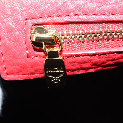 MCM Stark, Red, Leather, backpack