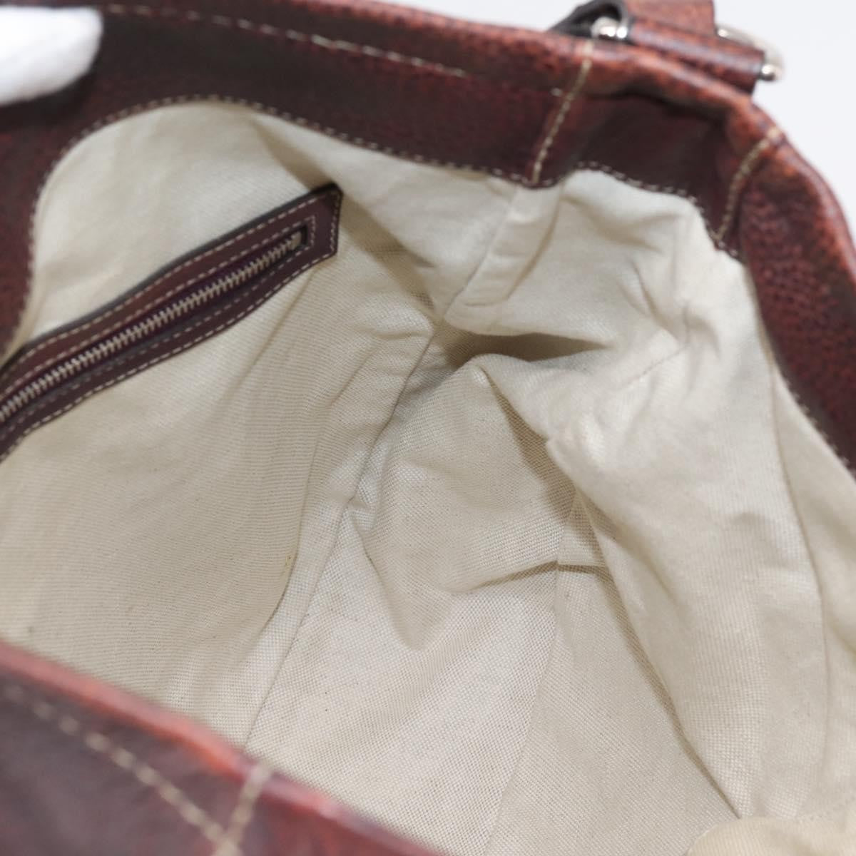 Gucci Charlotte Leather, Brown, Leather, Tote Bag