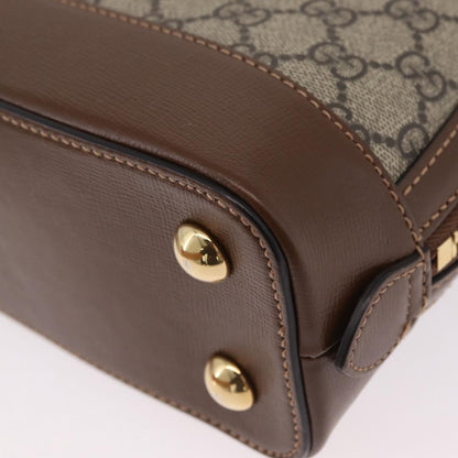 Gucci Horsebit 1955 Top Handle GG Coated Canvas with Leather, Beige, Canvas, Handbag