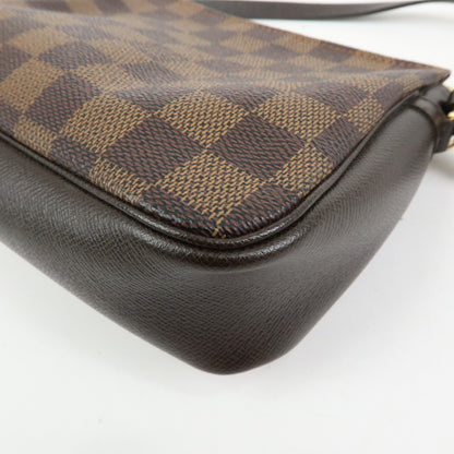 Louis Vuitton Trousse Make Up Damier, Brown, Canvas, Clutch