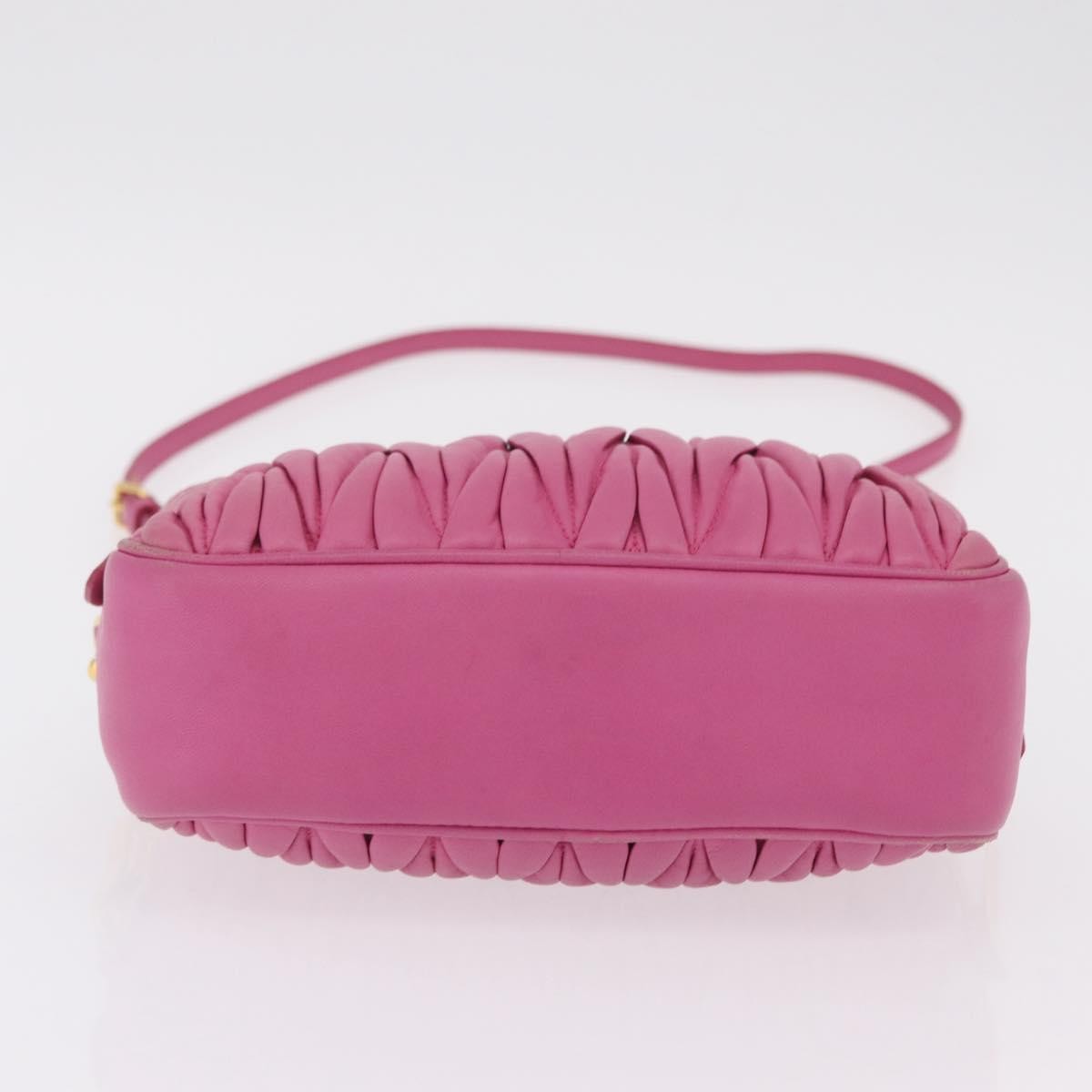 Miu Miu Tech Matelasse Leather, Pink, Leather, Crossbody Bag