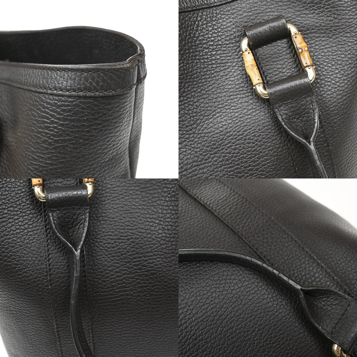 Gucci Bamboo Shopper Leather, Brown, Leather, Tote Bag