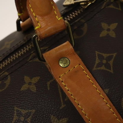 Louis Vuitton Keepall 55, Brown, Canvas, travel