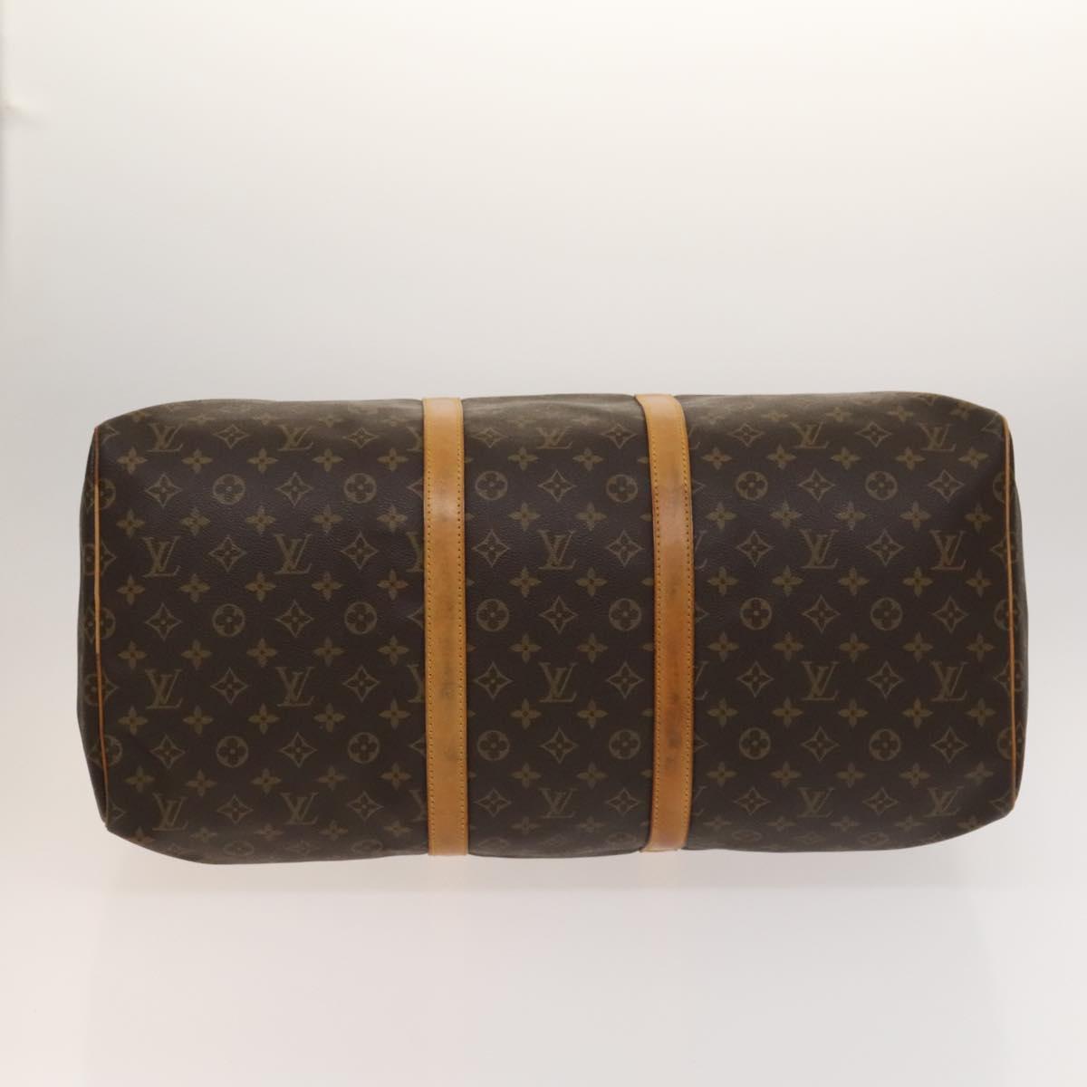 Louis Vuitton Keepall 55, Brown, Canvas, travel