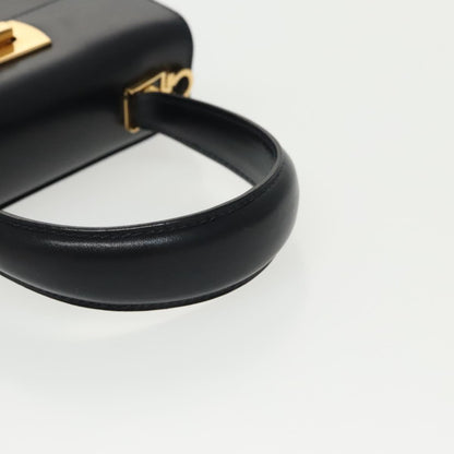 Salvatore Ferragamo Convertible Top Handle Bag Leather, BLACK, LEATHER, Handbag