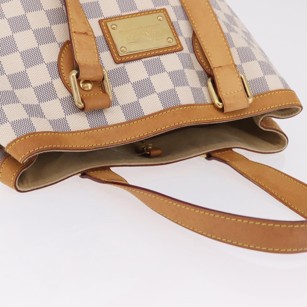 Louis Vuitton Hampstead Damier, Beige, Canvas, Handbag