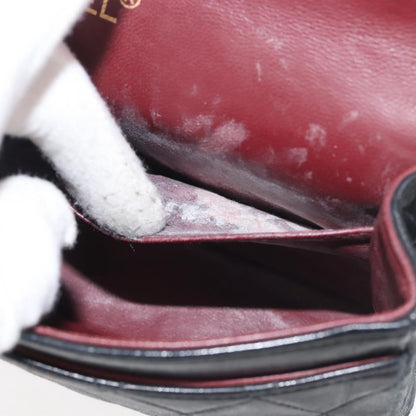 Chanel Vintage Square Classic Double Flap Bag Quilted Leather, BLACK, LEATHER, Shoulder bag