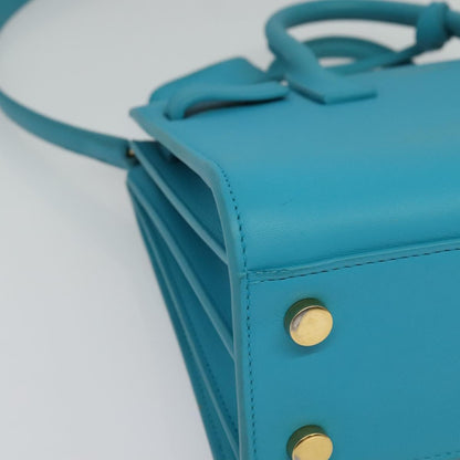 Yves Saint Laurent, Blue, Leather, handbag