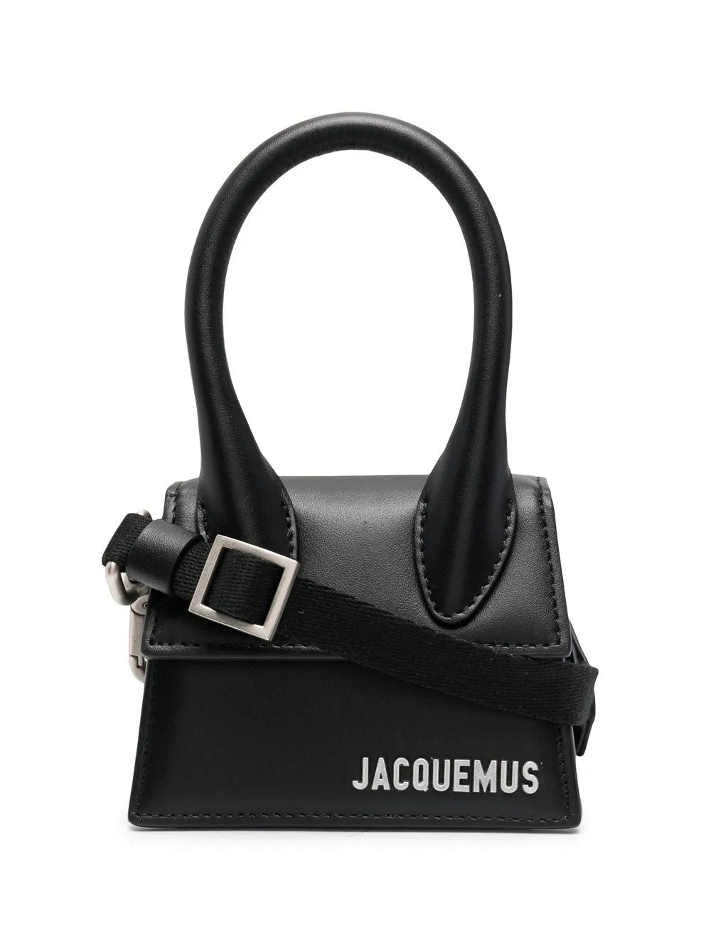 Jacquemus Le Chiquito Moyen Bag Leather, BLACK, LEATHER, Handbag