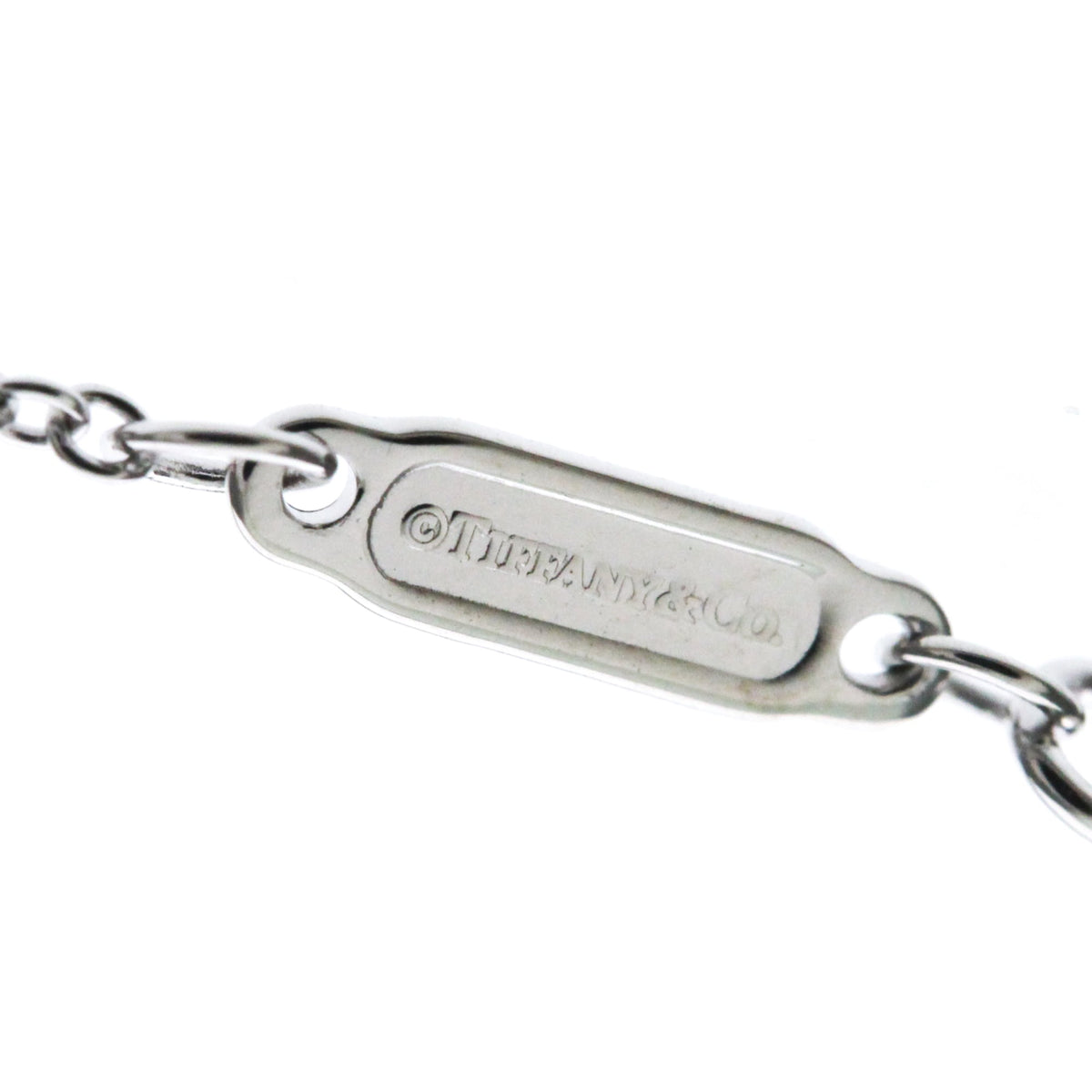 Tiffany & Co. T Smile Pendant 18K White Gold, Silver, White Gold, Necklace