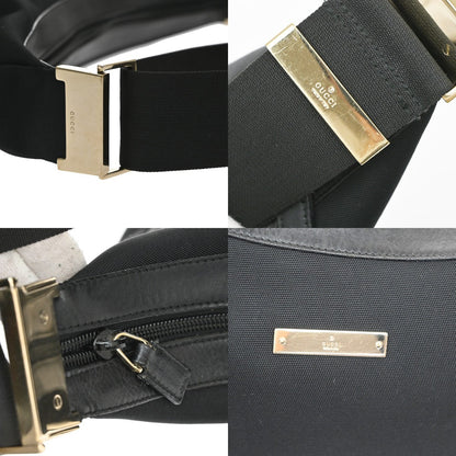 Gucci Vintage Hobo Canvas, Black, Canvas, Shoulder Bag