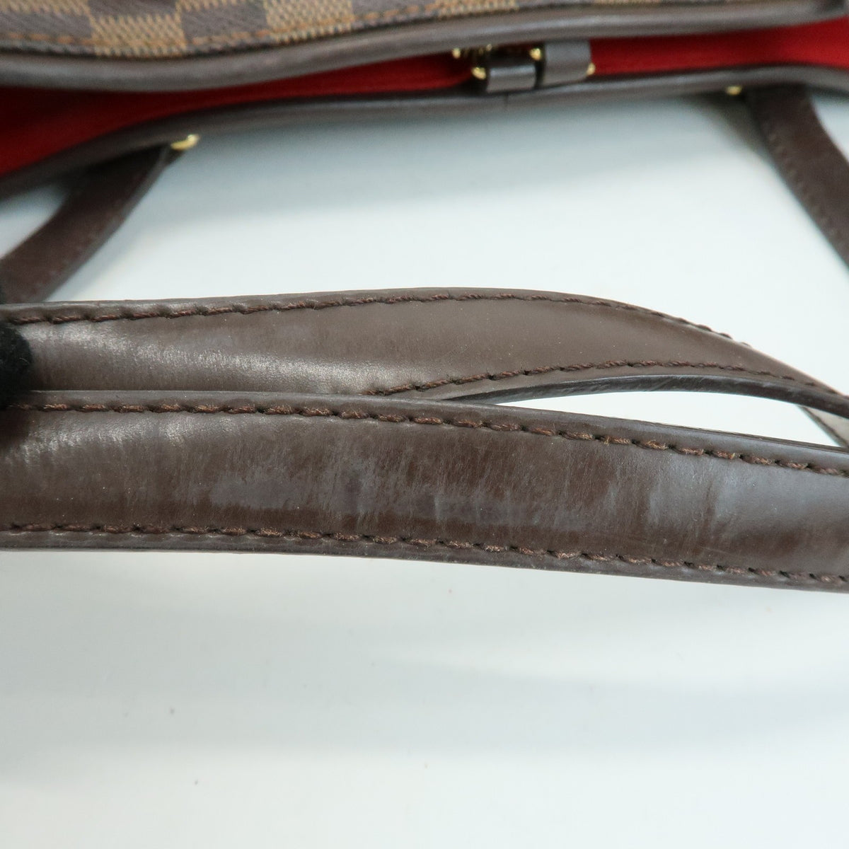 Louis Vuitton Manosque Damier, Brown, Canvas, Handbag