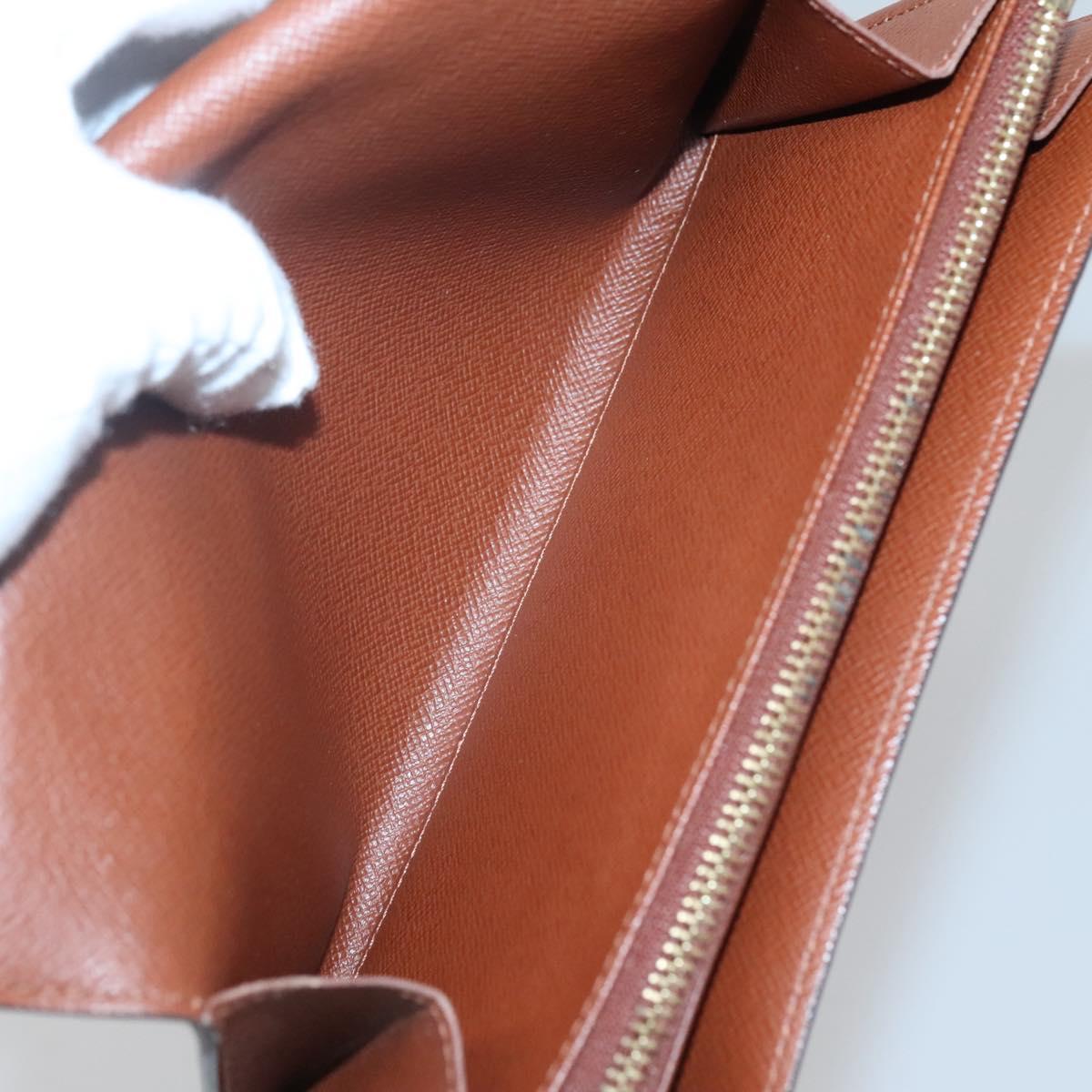 Louis Vuitton Porte Monnaie Credit, Brown, Canvas, wallet