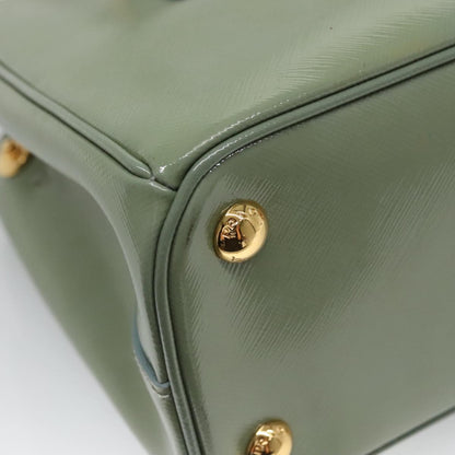 Prada Galleria, Green, Leather, handbag