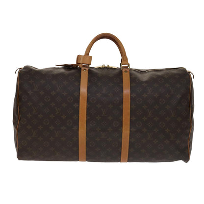 Louis Vuitton Keepall 60, Brown, Canvas, travel