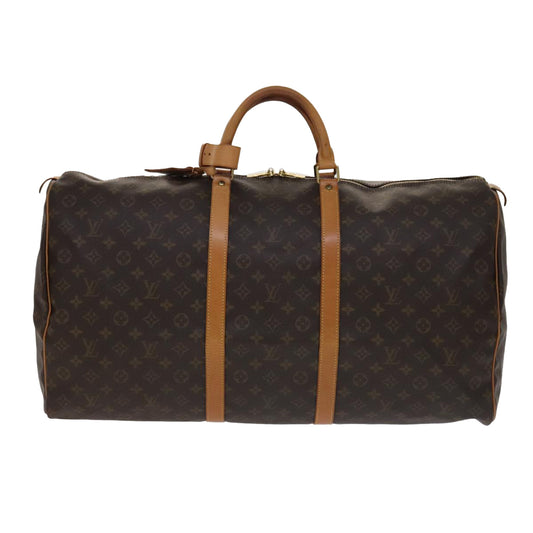 Louis Vuitton Keepall 60, Brown, Canvas, travel