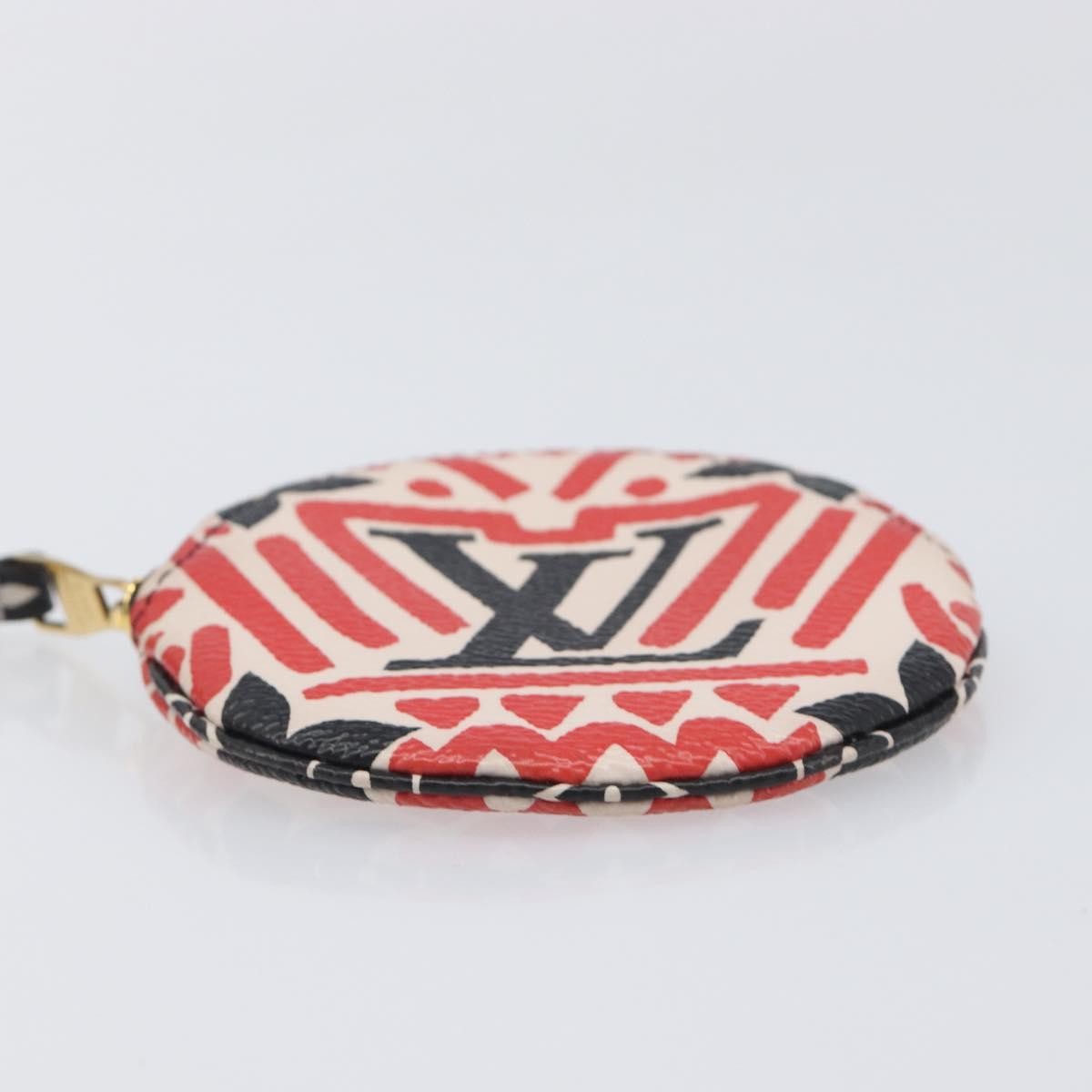 Louis Vuitton Round Coin Purse Limited Edition Crafty Monogram Giant, Red, Canvas, Clutch