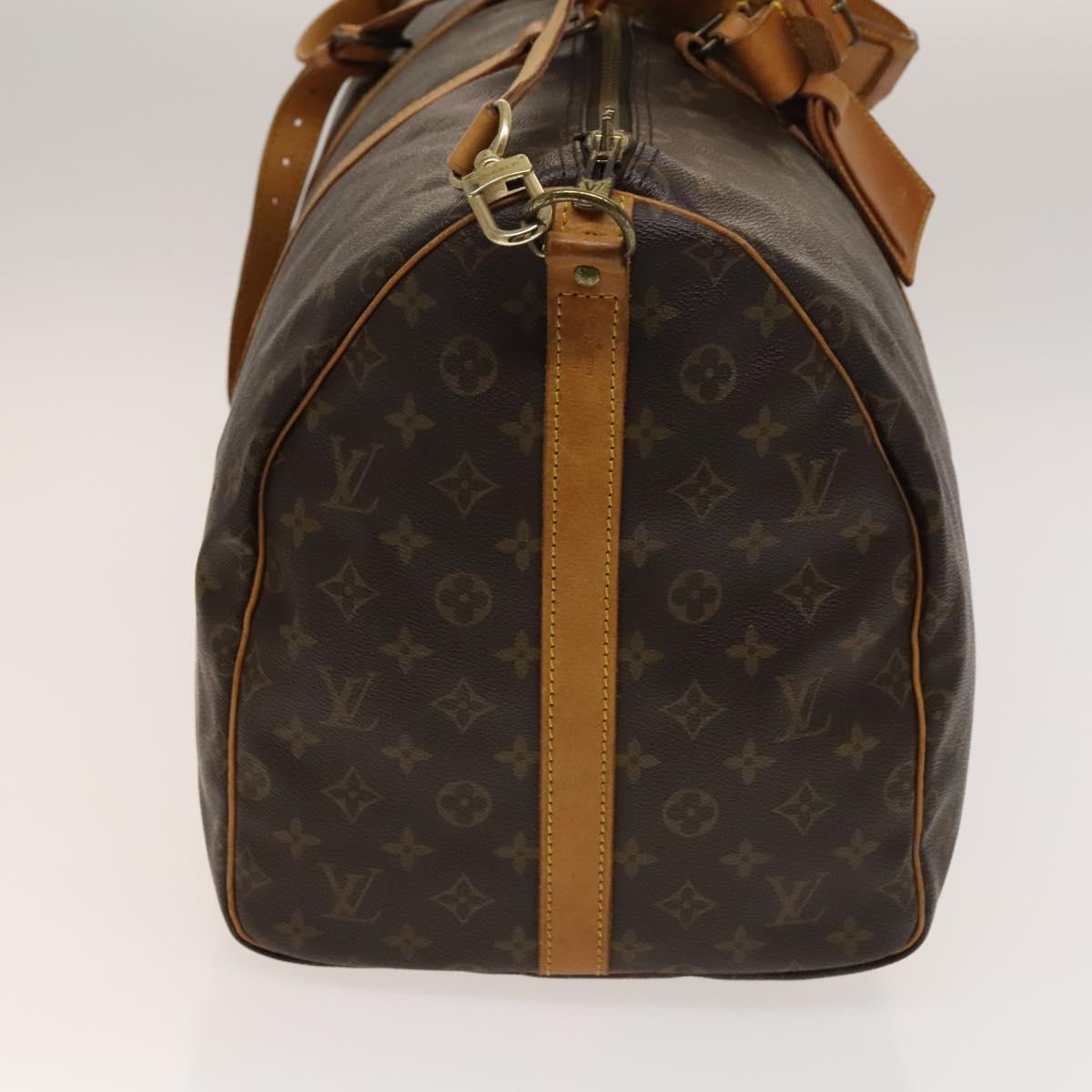 Louis Vuitton Keepall Bandouliere Bag Monogram Canvas, BROWN, CANVAS, Travel bag