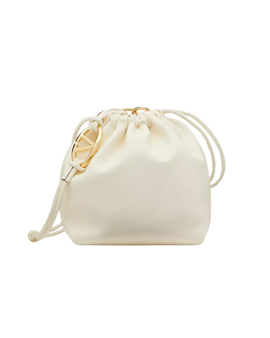 Valentino, White, Leather, shoulder