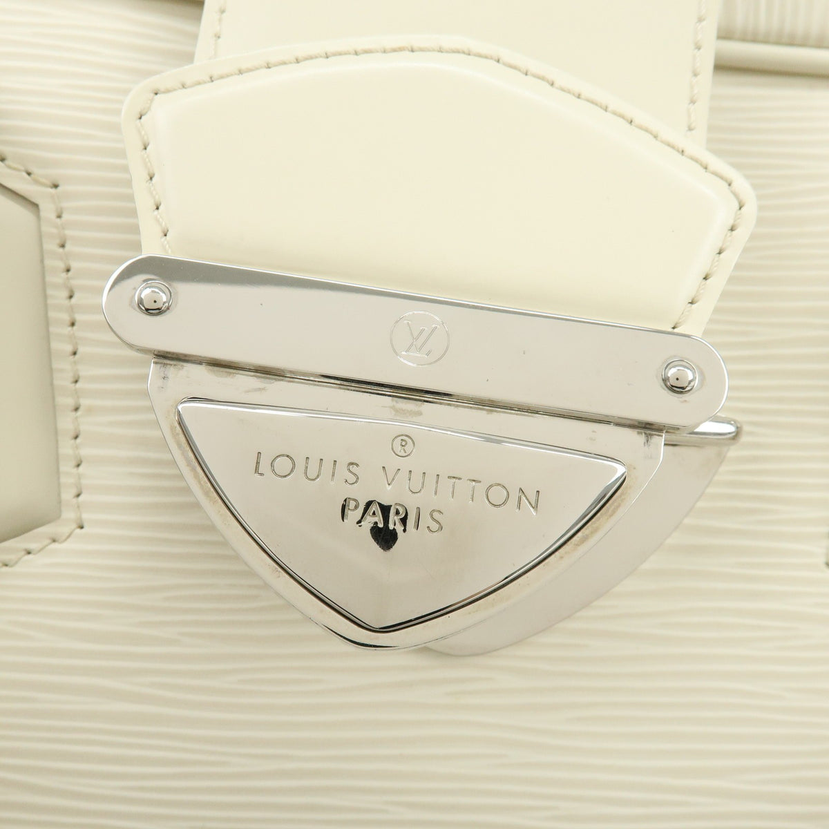 Louis Vuitton Montaigne Bowling Epi Leather, White, Leather, Handbag