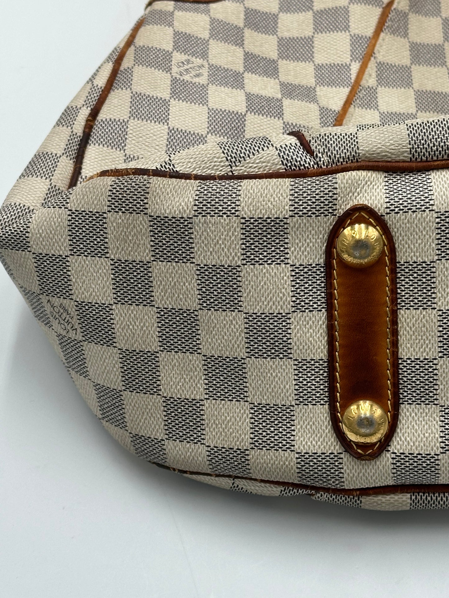 Louis Vuitton Galliera Handbag Damier, BROWN, LEATHER, Shoulder bag