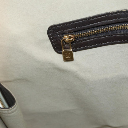 Louis Vuitton Alma long, Grey, Canvas, handbag