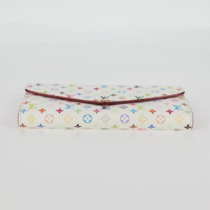 Louis Vuitton Sarah, White, Canvas, wallet