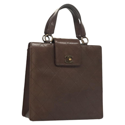 Chanel Coco Mark, Brown, Leather, handbag
