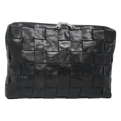 Bottega Veneta Intrecciato, Black, Leather, clutch
