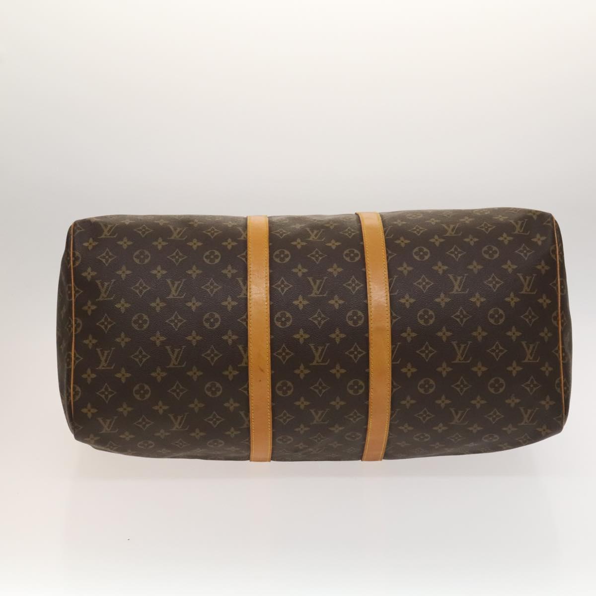 Louis Vuitton Keepall 55, Brown, Canvas, travel