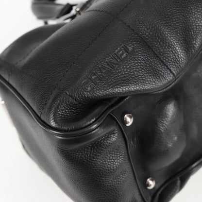 Chanel Chocolate bar, Black, Leather, handbag