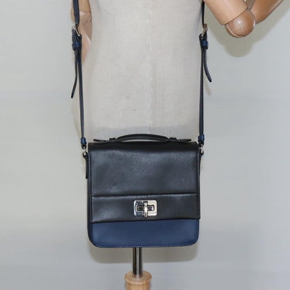 Prada, Black, Leather, shoulder