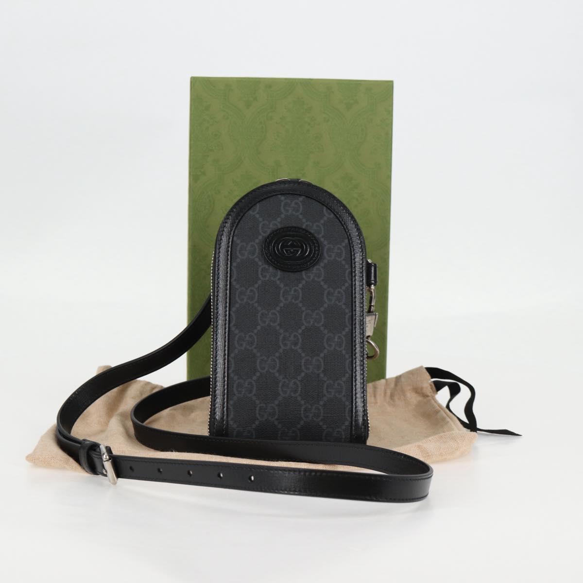 Gucci GG canvas, Black, Canvas, shoulder